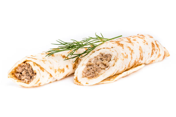 Блинчик фаршированный мясом